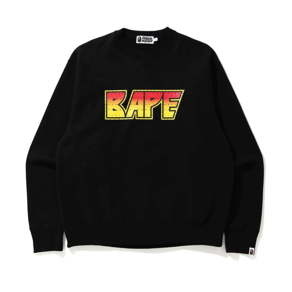 Black bape outlet crewneck