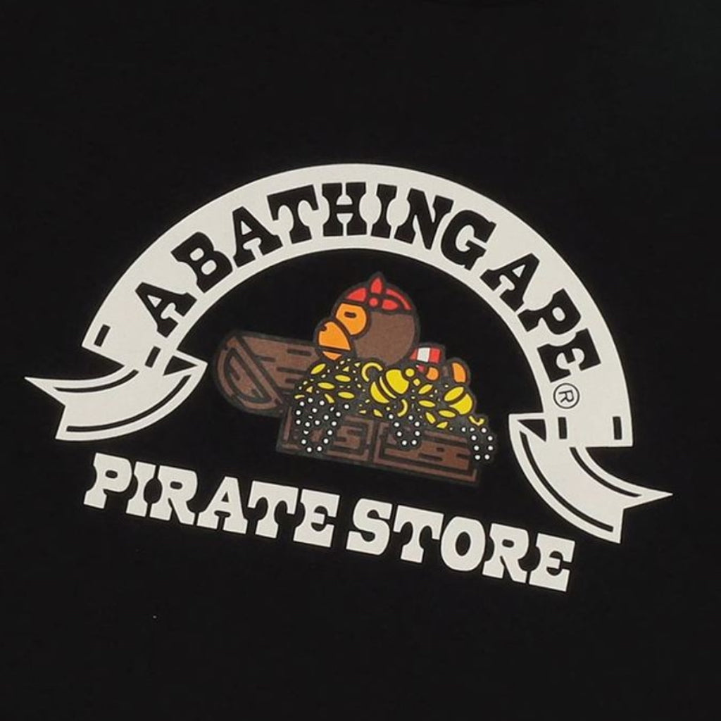 BAPE PIRATE MILO TREASURE CAMISETA NEGRA