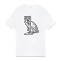 OVO METALLIC OWL WHITE T-SHIRT 