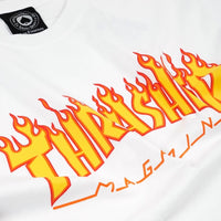 THRASHER FLAME LOGO WHITE T-SHIRT 