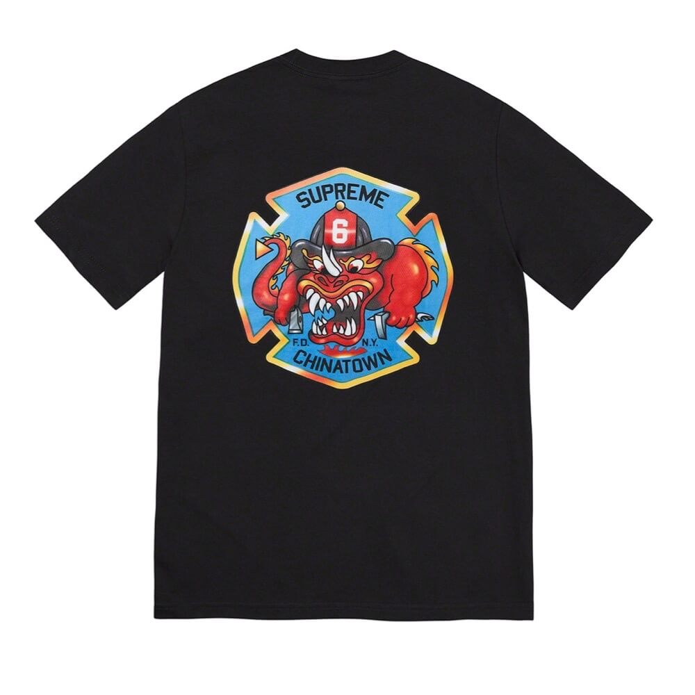 Black and red supreme cheap shirt