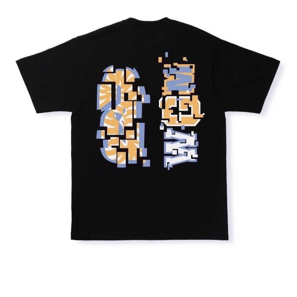BAPE DIGITAL SHARK CAMISETA NEGRA