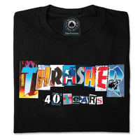 THRASHER 40 YEARS BLACK T-SHIRT 