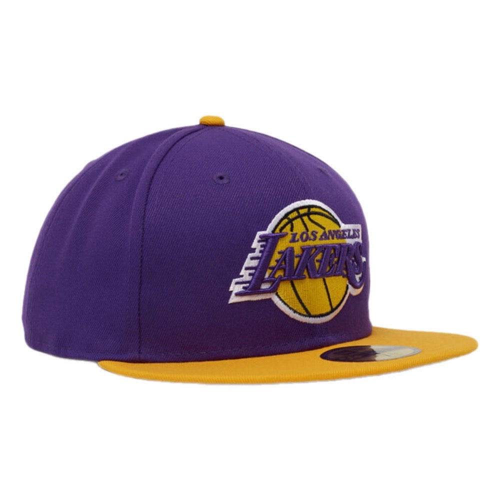 NEW ERA 59FIFTY NBA LA LAKERS CLOSED CAP PURPLE / YELLOW 