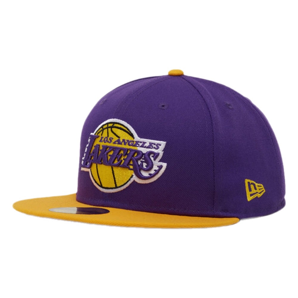 NEW ERA 59FIFTY NBA LA LAKERS CLOSED CAP PURPLE / YELLOW 
